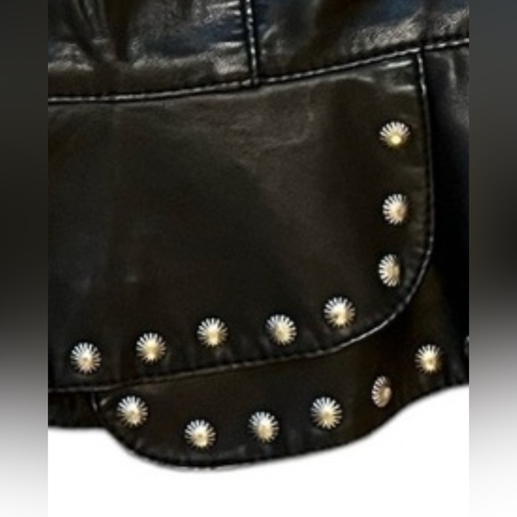 Free People Black Leather Skirt - Picture 6 of 6